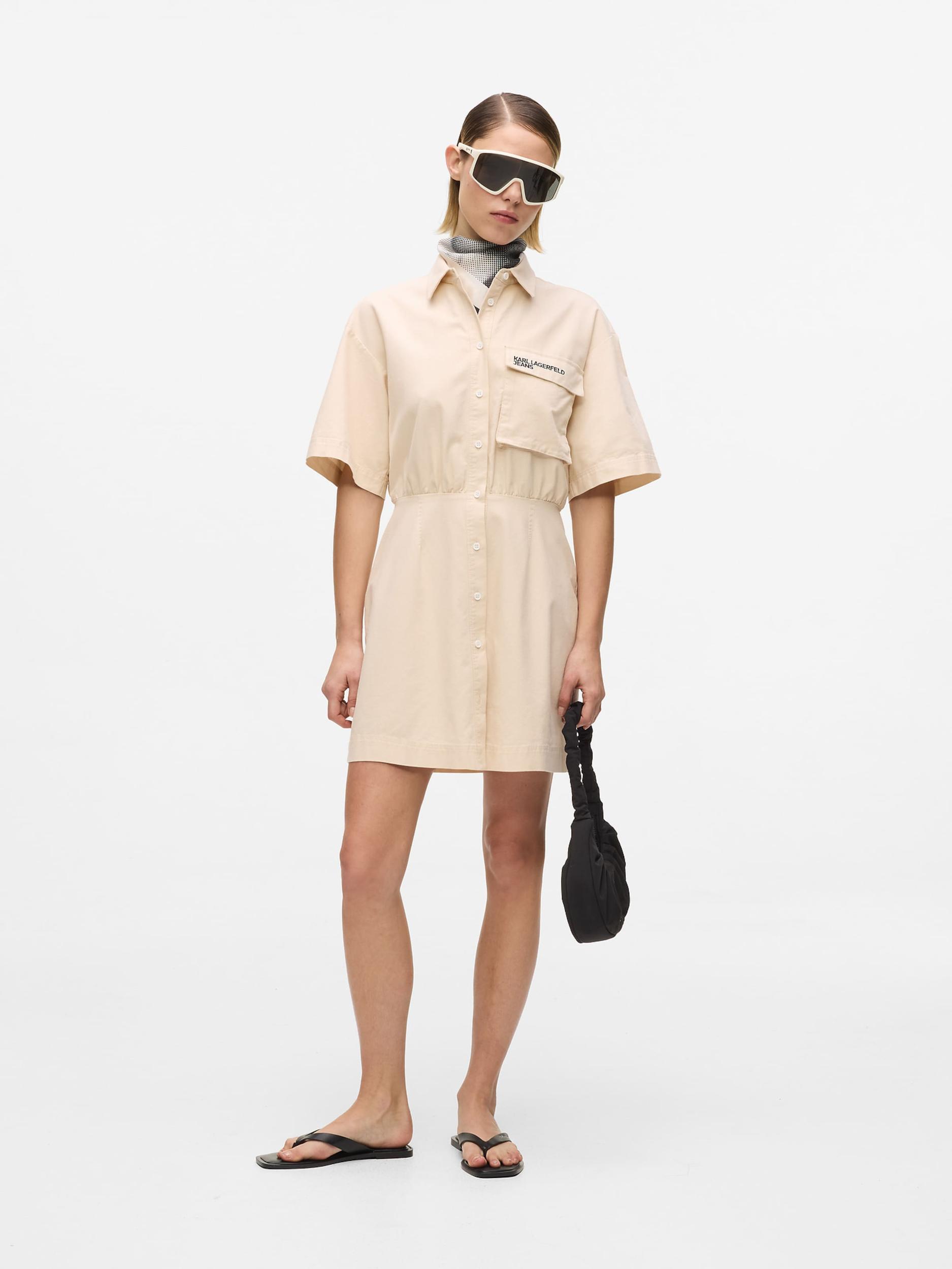 KARL LAGERFELD JEANS Košulja haljina bež