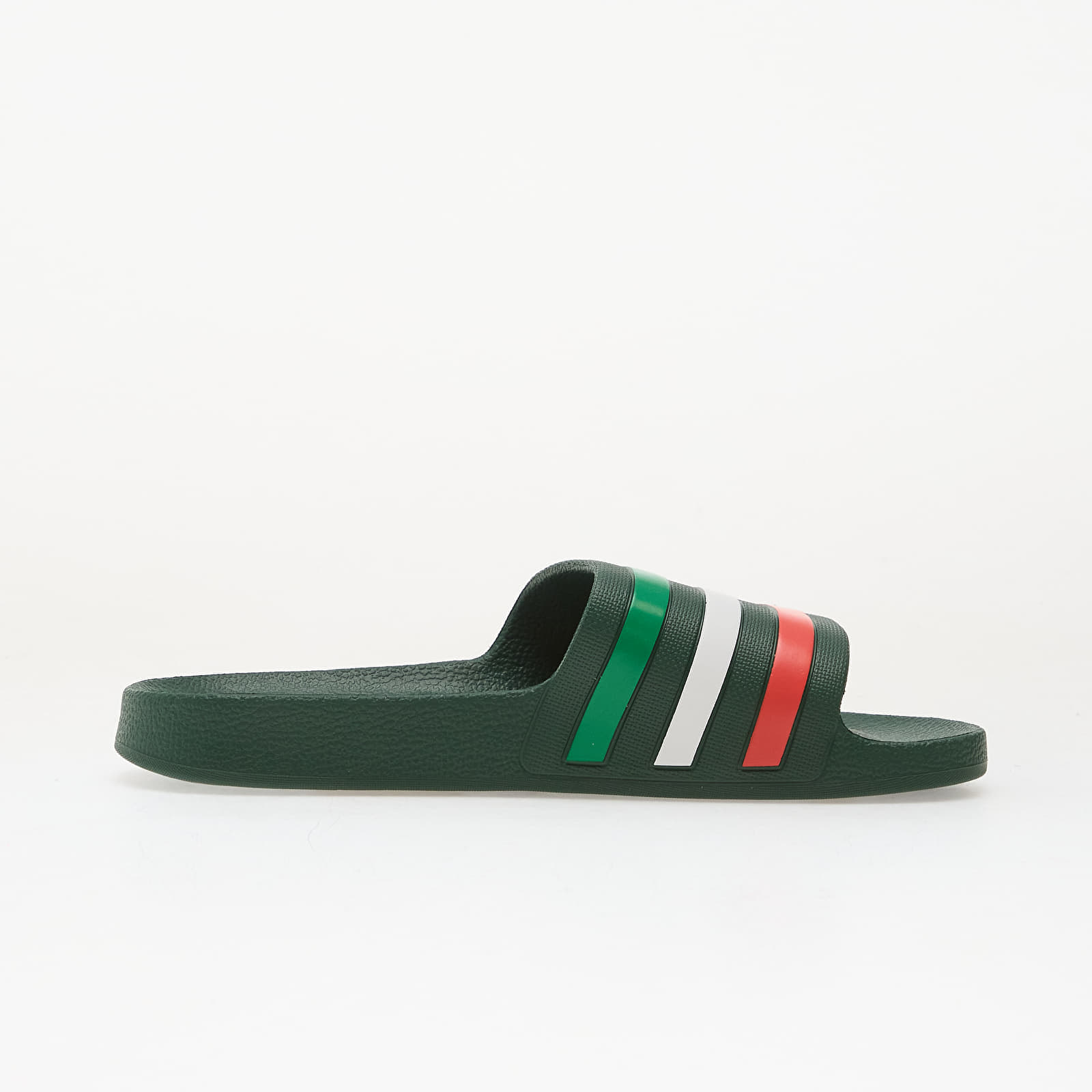 adidas Originals adidas Adilette Aqua Slides Team Dark Green/ Ftwr White/ Bright Red