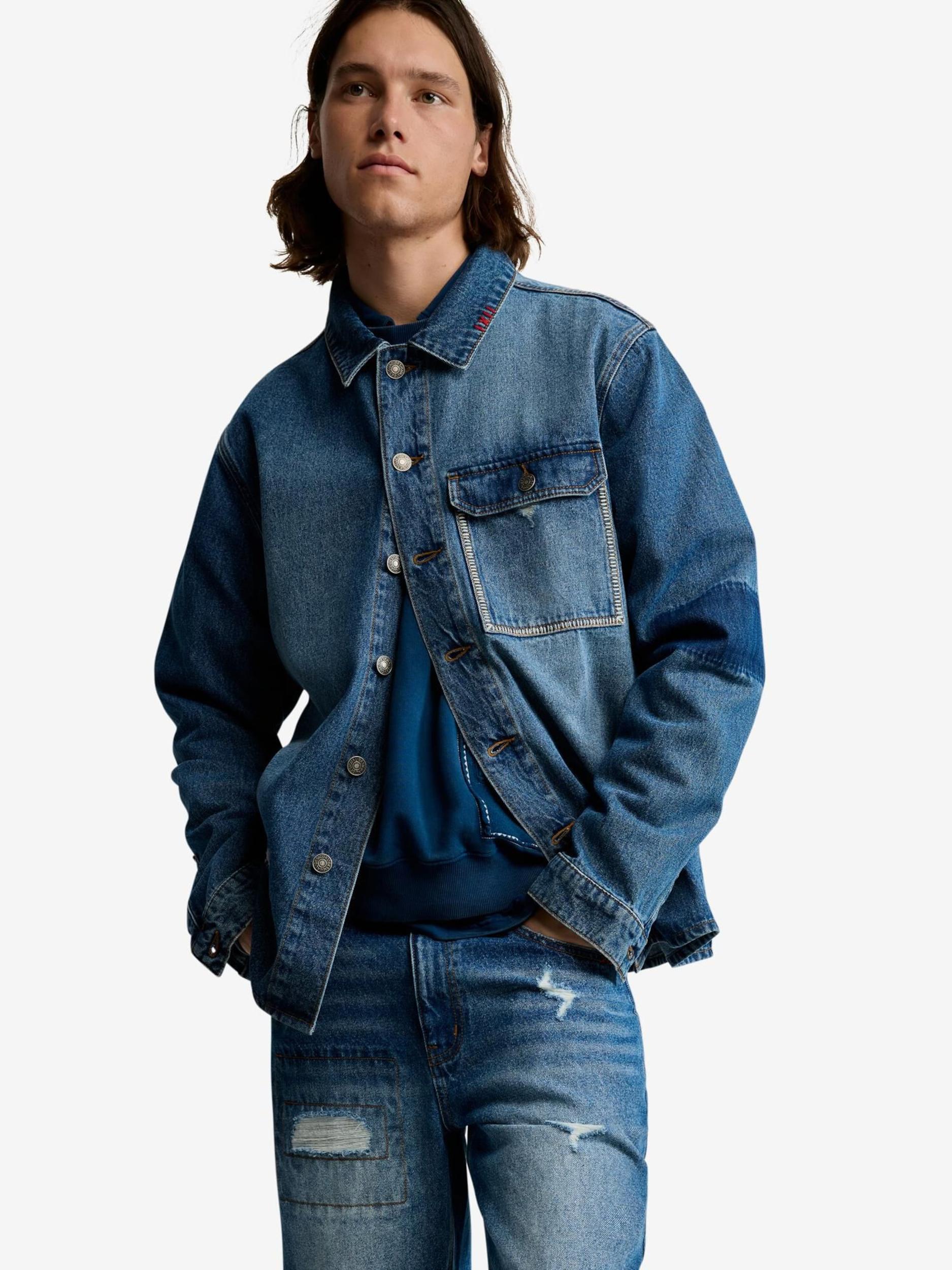 Desigual Prijelazna jakna plavi traper