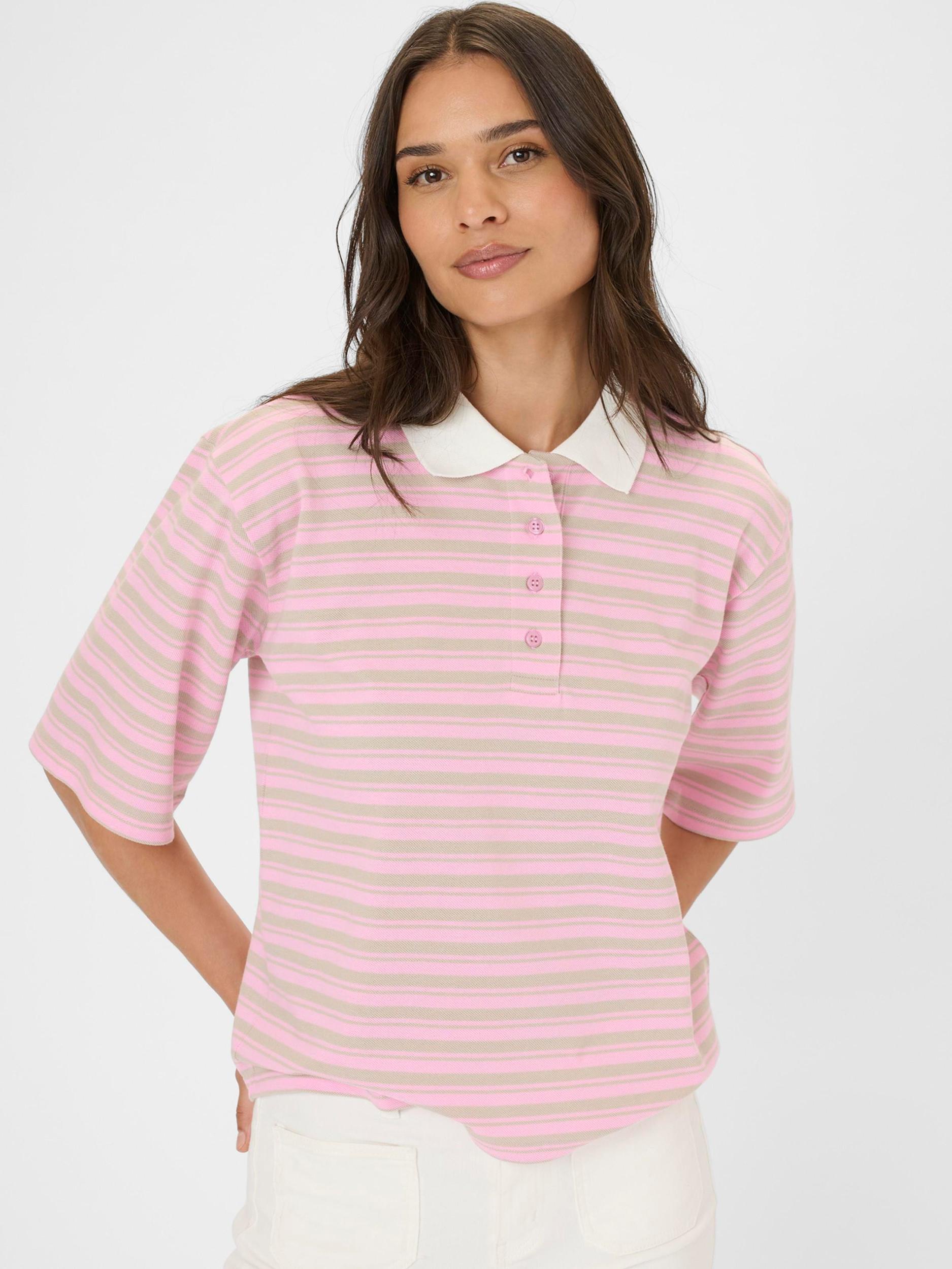 Kaffe Majica 'KAmiala' pastelno zelena / roza