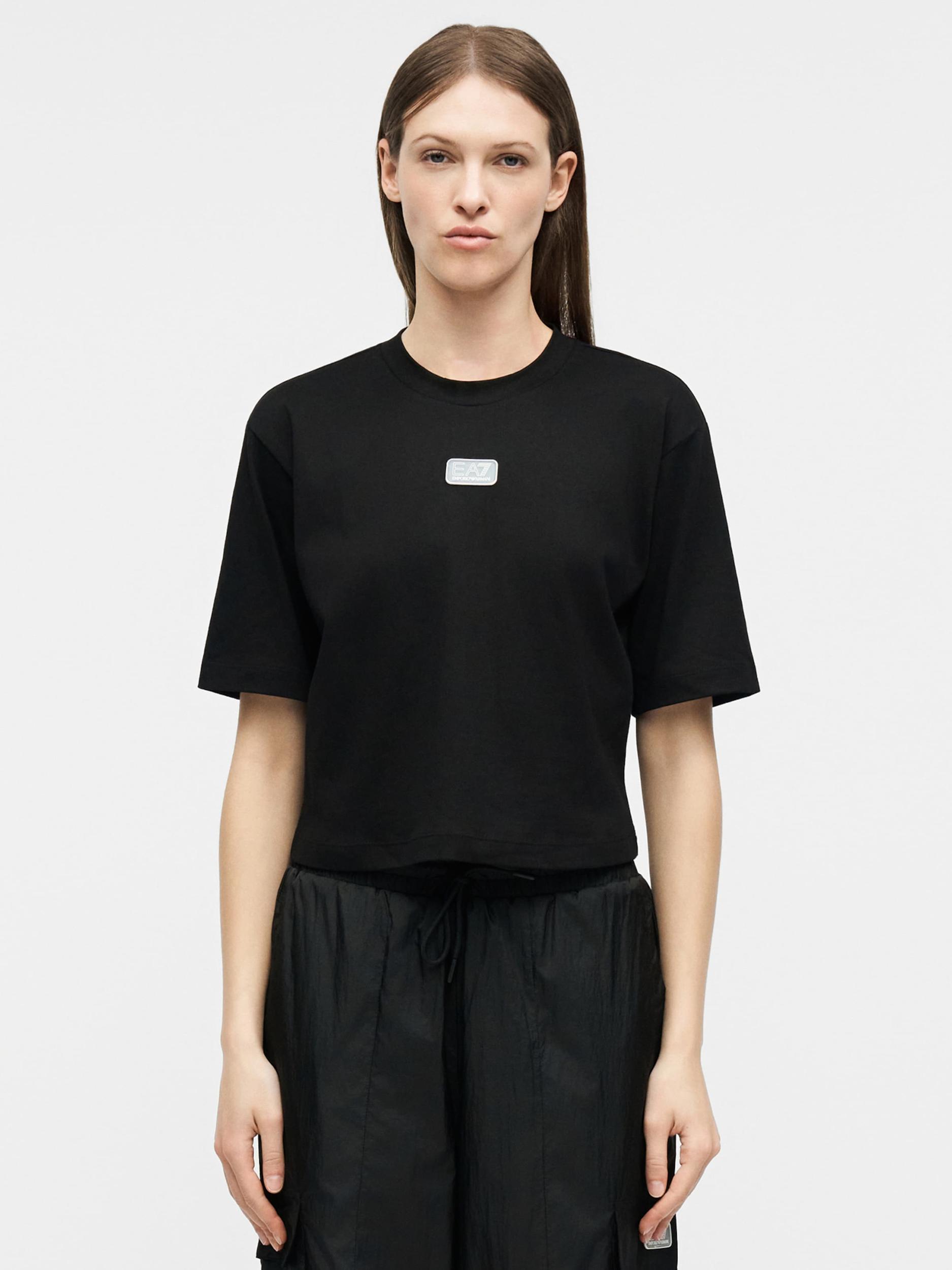 EA7 Emporio Armani Majica siva / crna