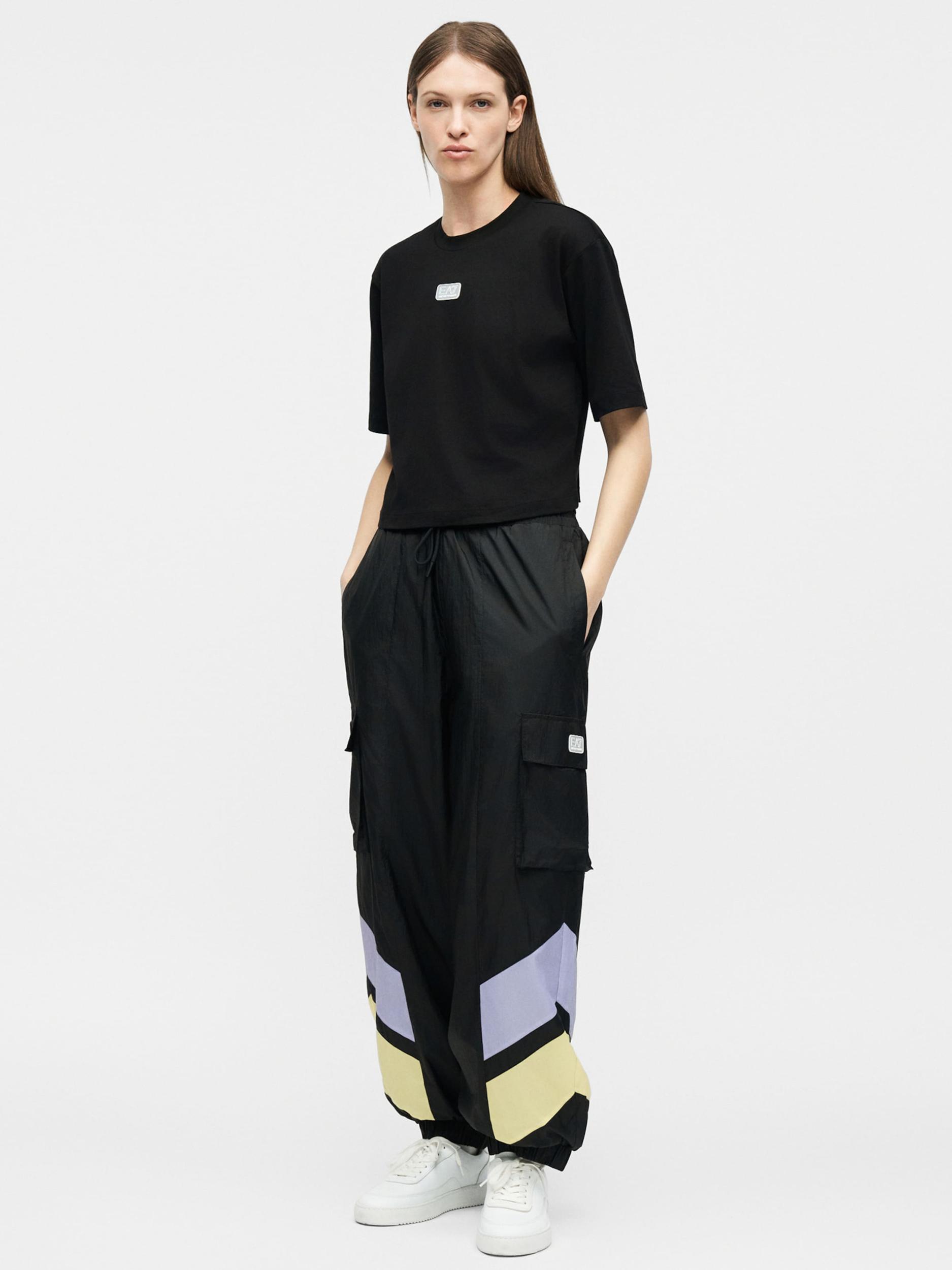 EA7 Emporio Armani Majica siva / crna