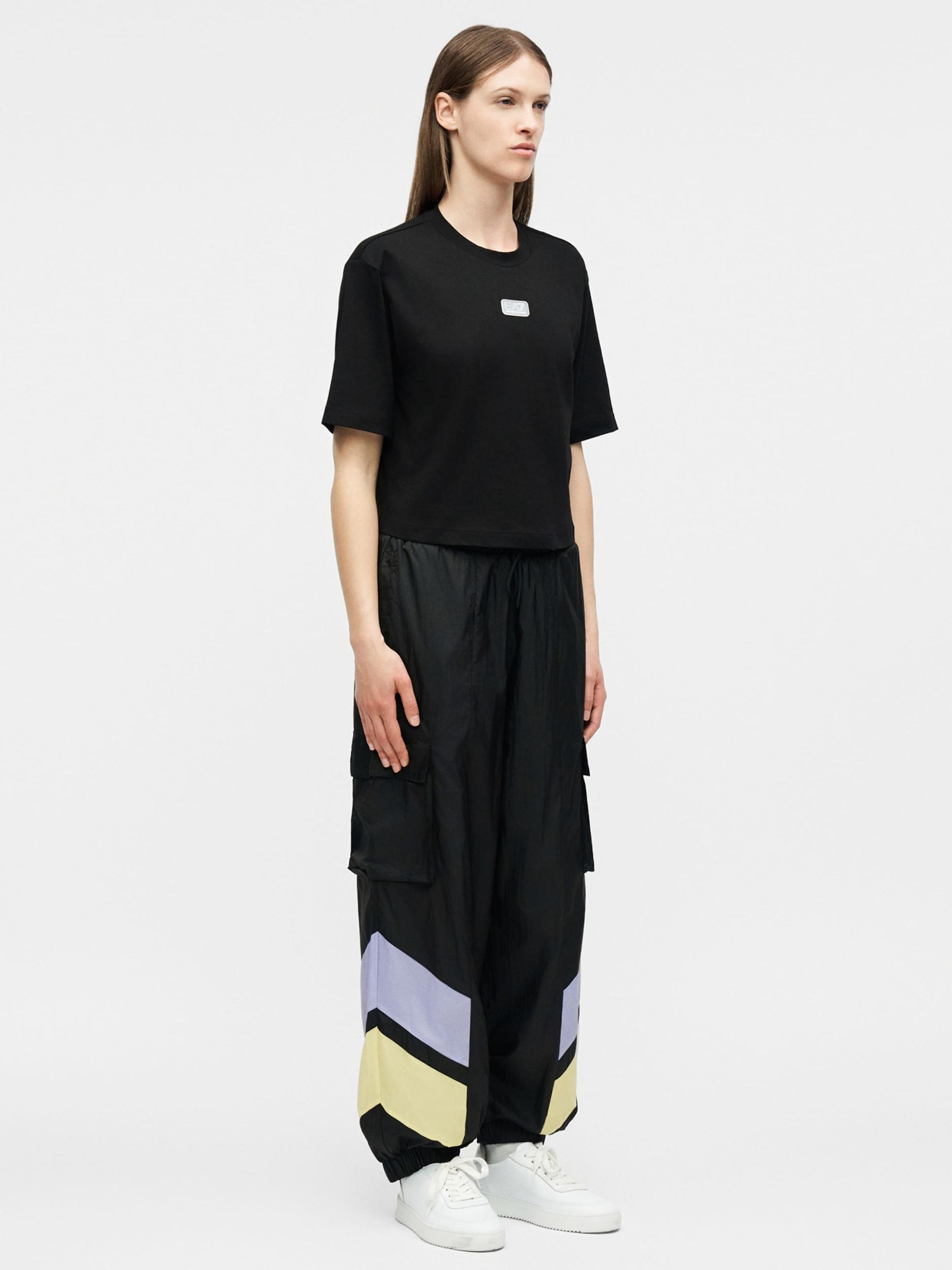 EA7 Emporio Armani Majica siva / crna