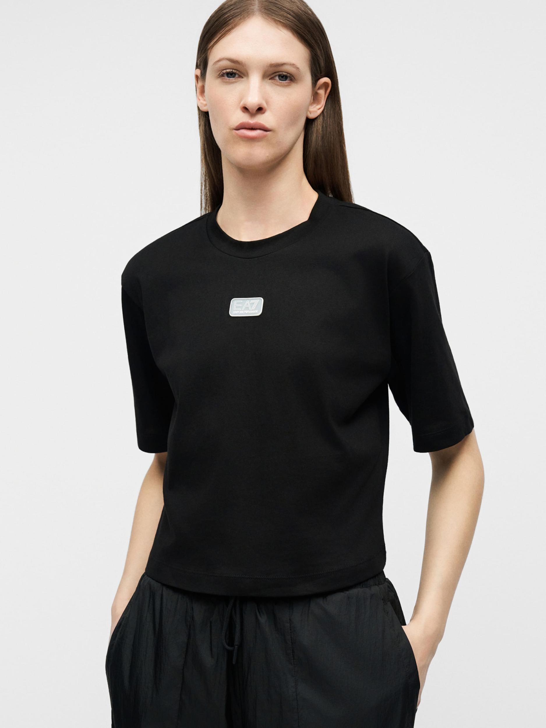 EA7 Emporio Armani Majica siva / crna