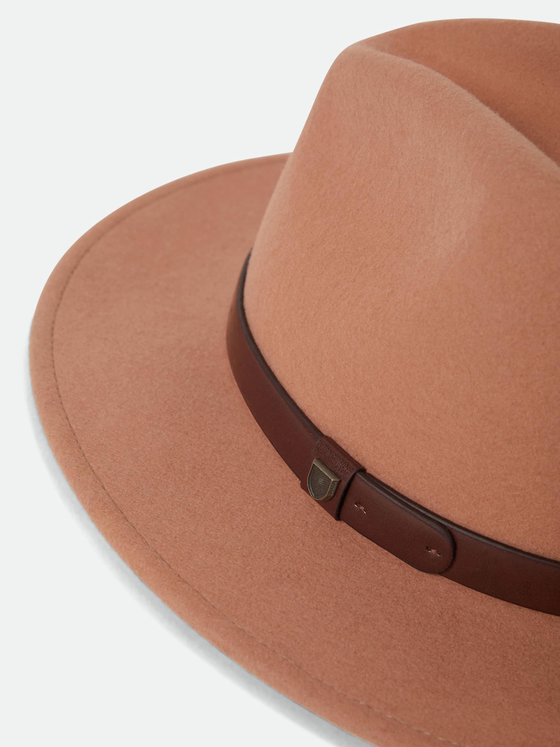 Brixton Šešir 'MESSER' tamno smeđa / hrđavo crvena