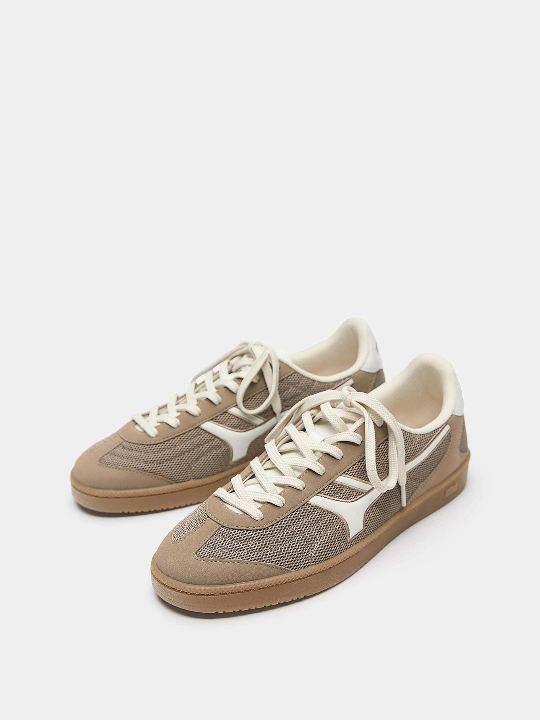 Pull&Bear Niske tenisice svijetlosmeđa / bijela