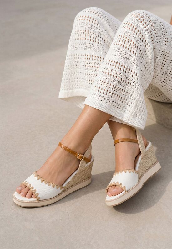 Zapatos Sandale s platformom Myrta bijele