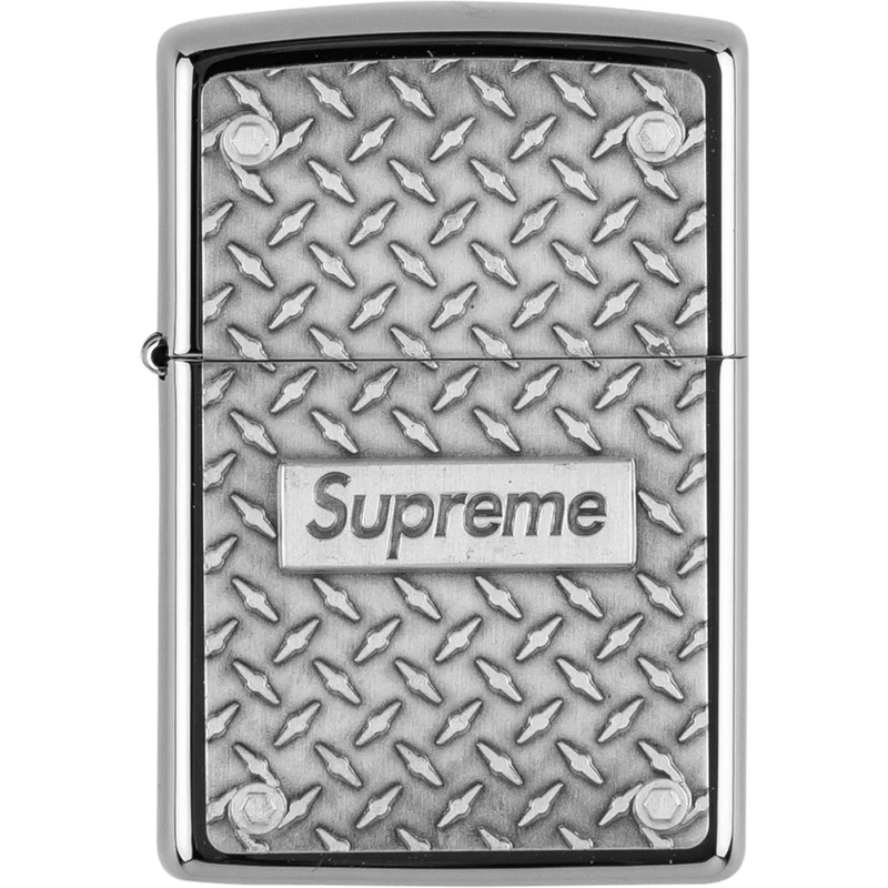Supreme Diamond Plate Zippo lighter - Silver - GLAMI.hr