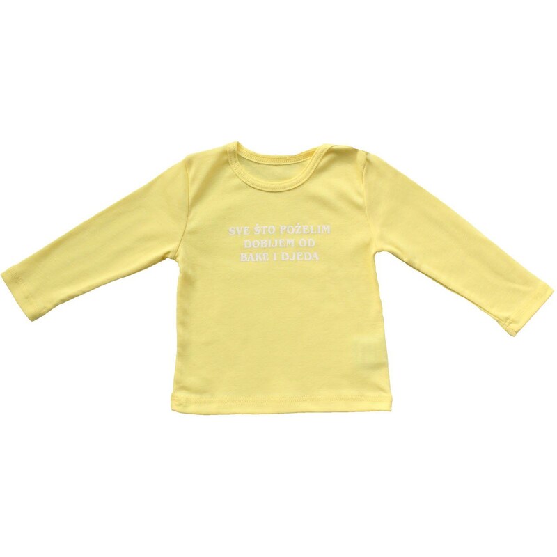 Ivanka moda d.o.o. Ivanka moda Baby majica žuta "Sve što poželim dobijem od bake i djeda"