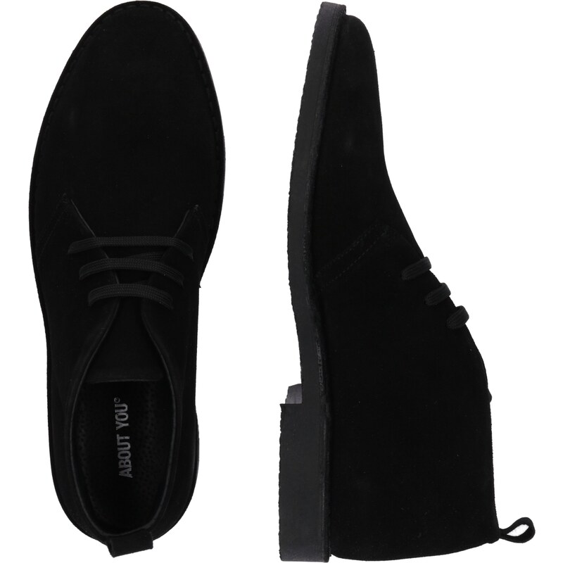 ABOUT YOU Cipele na vezanje 'Kenan' crna