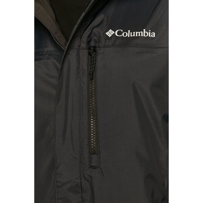 Jakna outdoor Columbia Pouring Adventure Ii boja: crna, za prijelazno razdoblje, 1760061