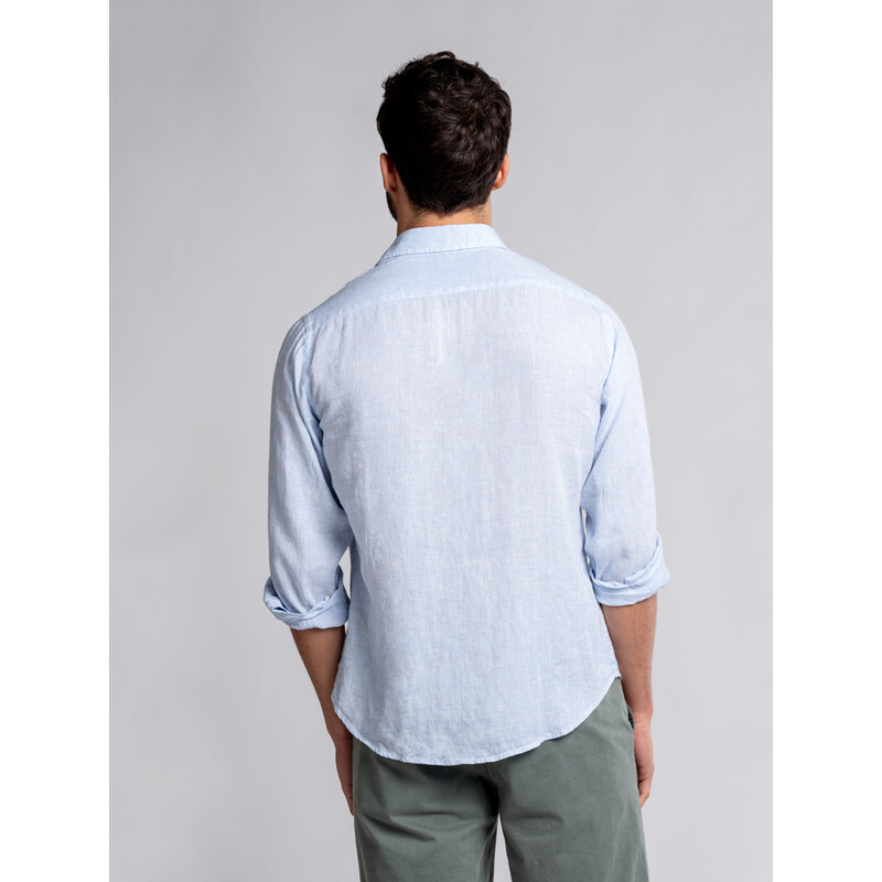 Panareha Men's Linen Shirt FIJI light blue