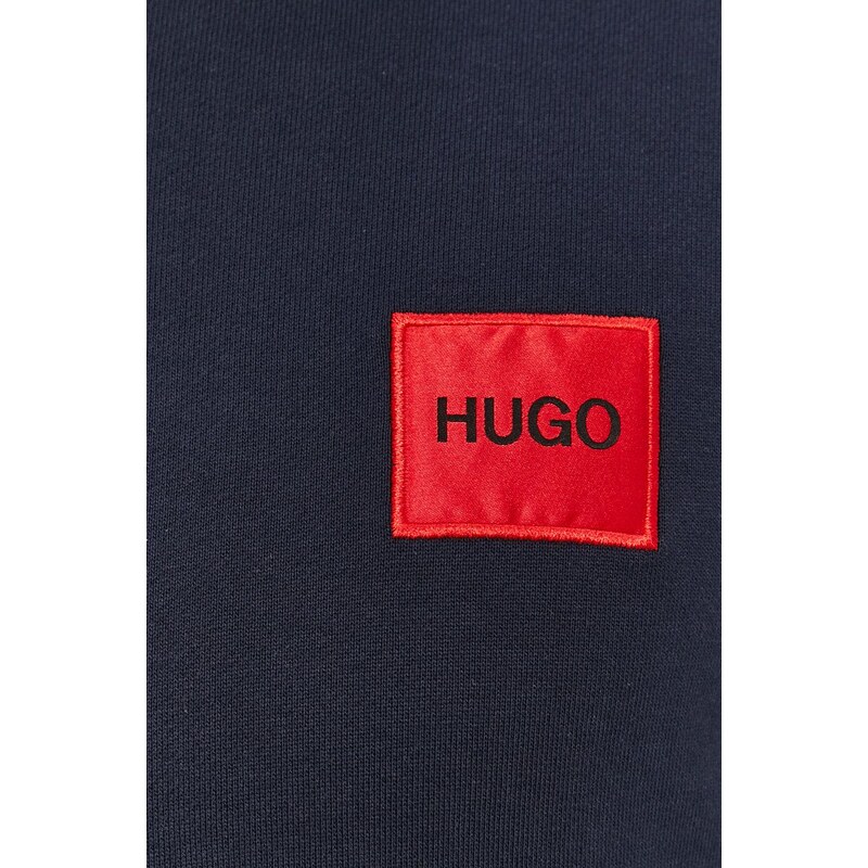 Dukserica Hugo za muškarce, boja: tamno plava, s kapuljačom