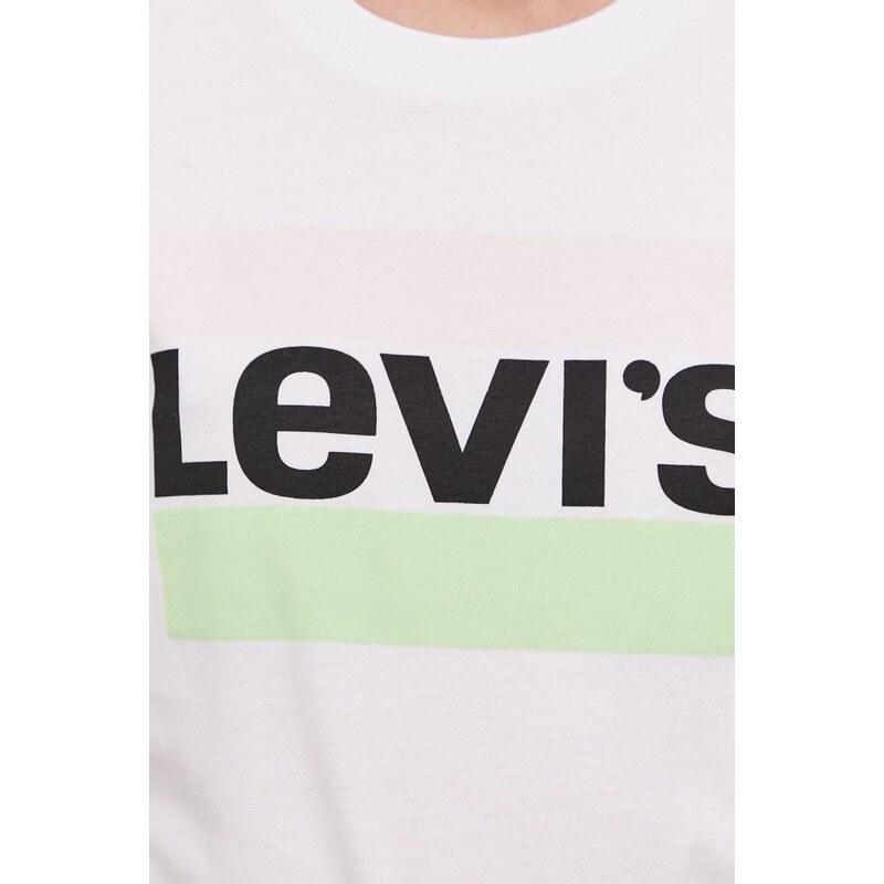 Majica kratkih rukava Levi's boja: bijela
