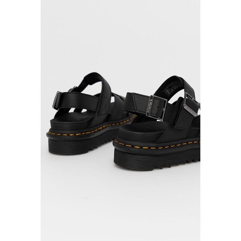 Kožne sandale Dr. Martens Voss II za žene, boja: crna