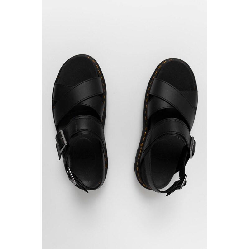 Kožne sandale Dr. Martens Voss II za žene, boja: crna