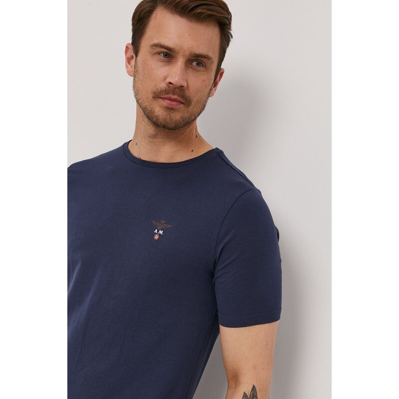 Majica kratkih rukava Aeronautica Militare za muškarce, boja: tamno plava