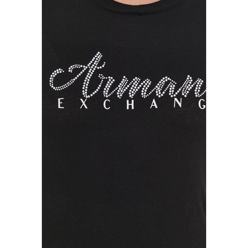 Pamučna majica Armani Exchange boja: crna, 8NYT91 YJG3Z NOS