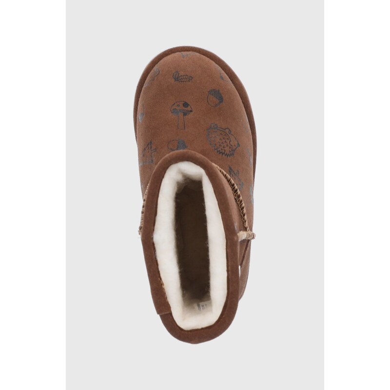 Dječje cipele za snijeg od brušene kože Emu Australia Woodland Brumby boja: smeđa