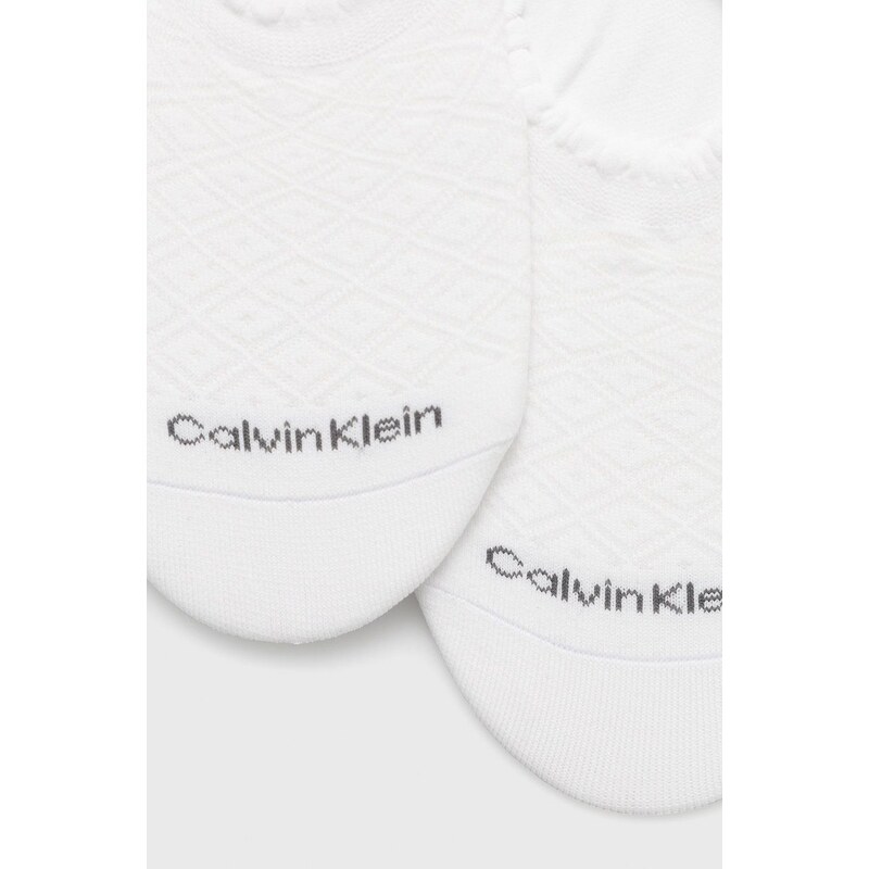 Čarape Calvin Klein za žene, boja: bijela