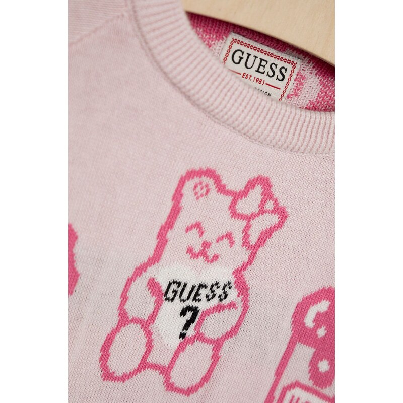 Dječji džemper Guess boja: ružičasta