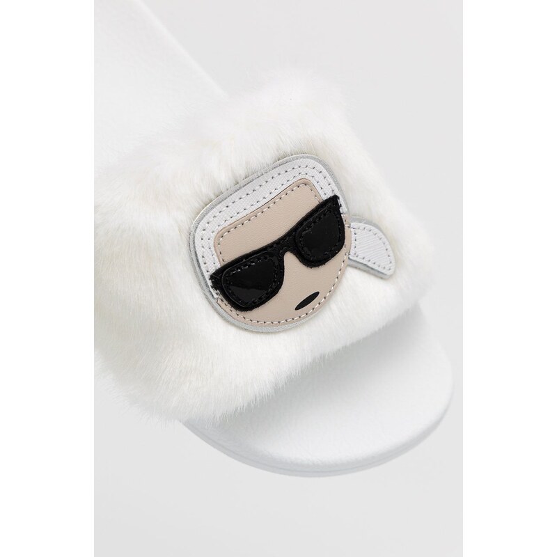 Kućne papuče Karl Lagerfeld boja: bijela