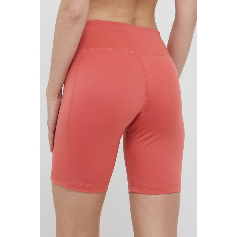 Kratke hlače za trening Reebok Piping za žene, boja: narančasta, s aplikacijom, srednje visoki struk