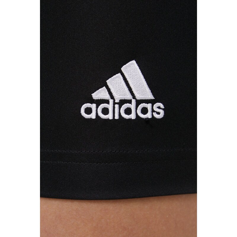 Kratke hlače adidas Performance HH9999 za žene, boja: crna, glatke, srednje visoki struk