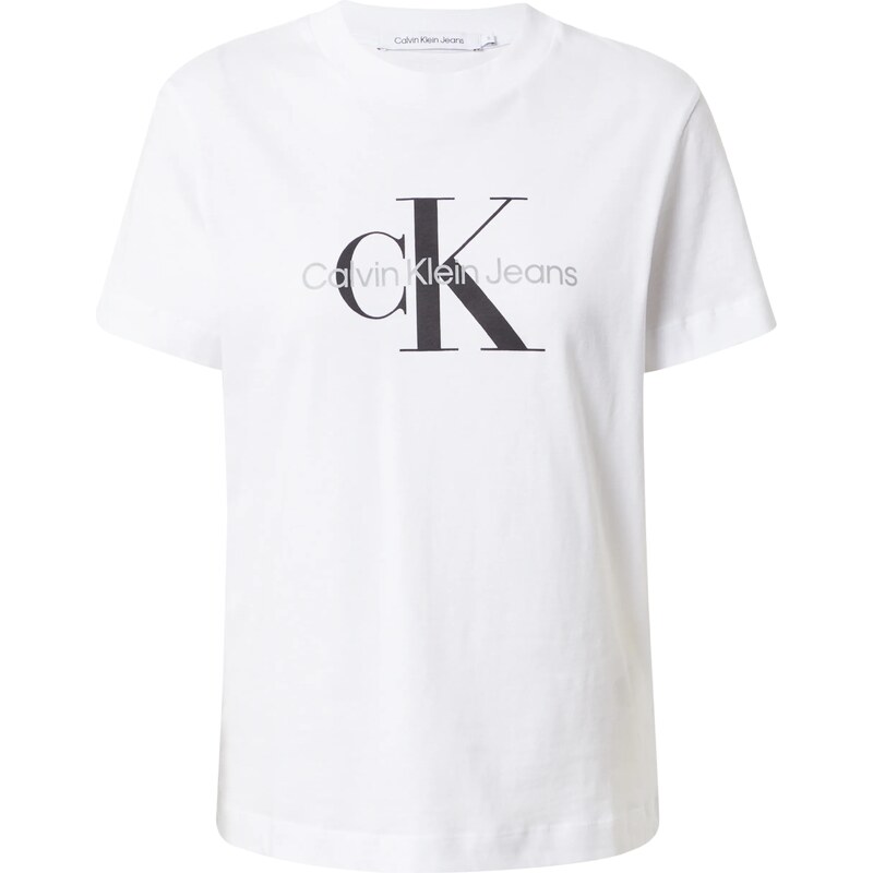 Calvin Klein Jeans Majica svijetlosiva / crna / prljavo bijela