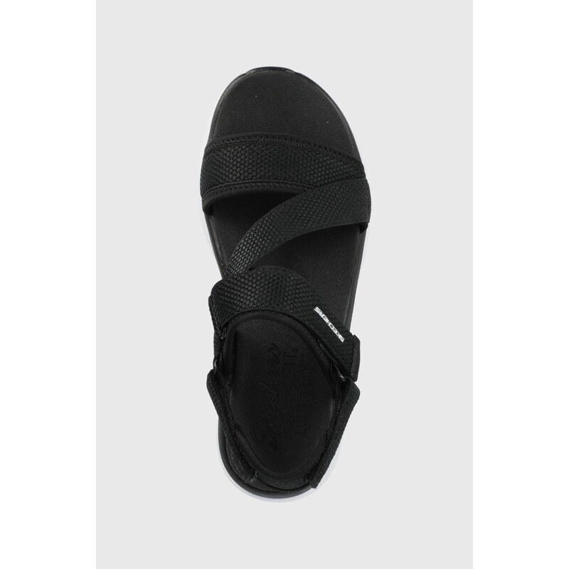 Sandale Skechers za žene, boja: crna, s platformom
