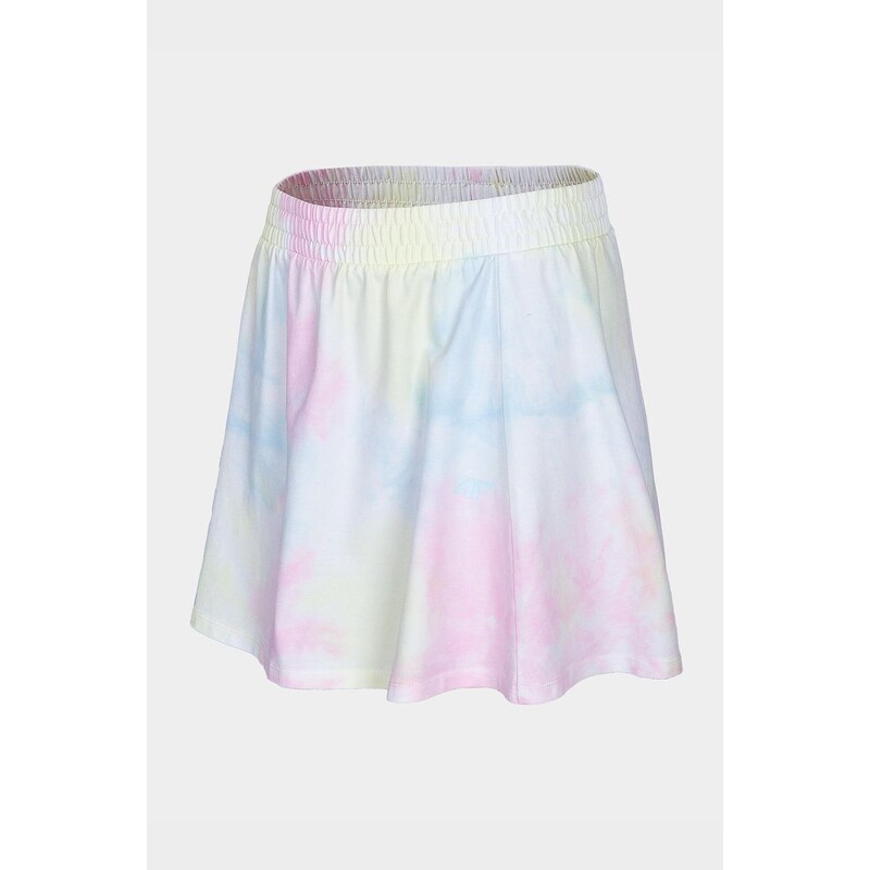Dječja pamučna suknja 4F boja: bijela, mini, širi se prema dolje