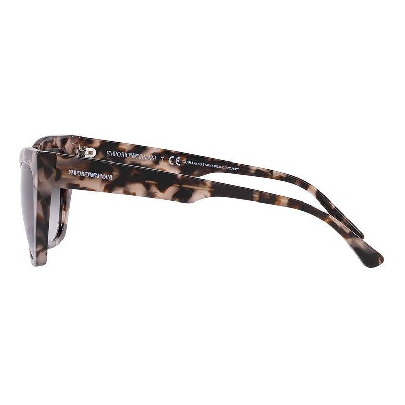 Sunčane naočale Emporio Armani za žene, boja: smeđa