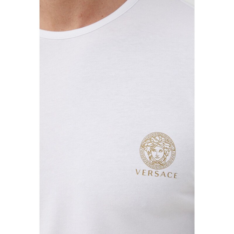 Majica kratkih rukava Versace za muškarce, boja: bijela, s tiskom