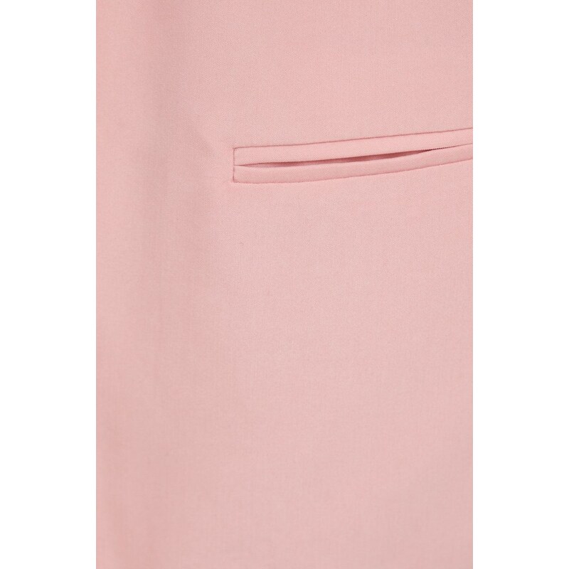 Sako Sisley boja: ružičasta, bez zakopčavanja, bez uzorka
