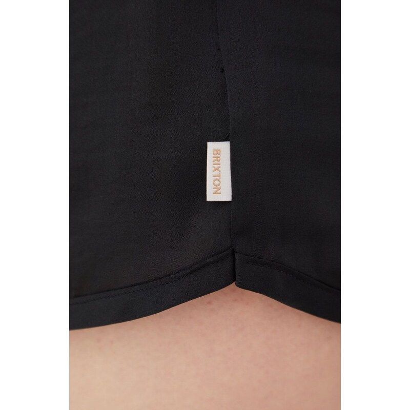 Kratke hlače Brixton za žene, boja: crna, glatki materijal, visoki struk