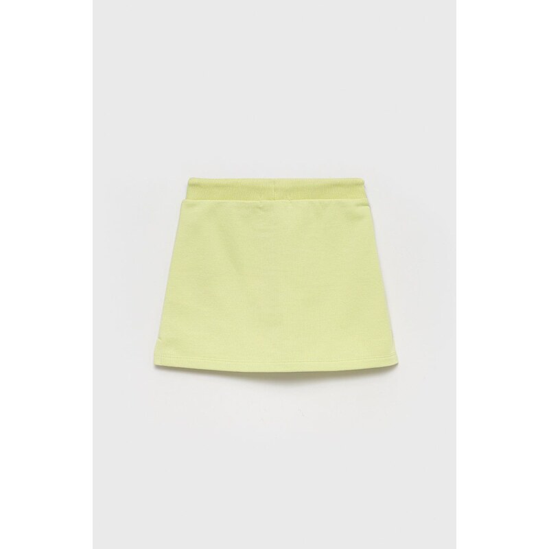 Dječja suknja Calvin Klein Jeans boja: zelena, mini, ravna