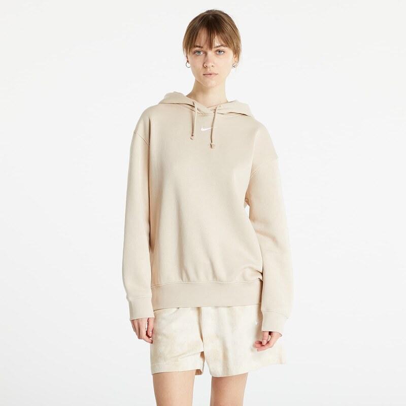 Nike NSW Essential Clctn Fleece Oversized Hoodie Sanddrift/ White
