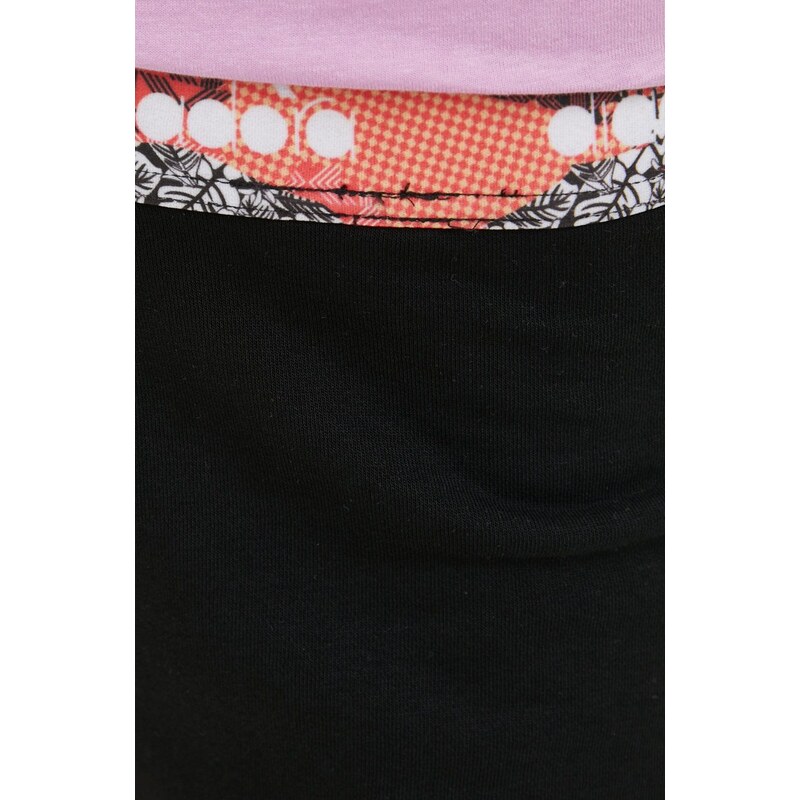 Kratke hlače Diadora za žene, boja: crna, glatki materijal, visoki struk