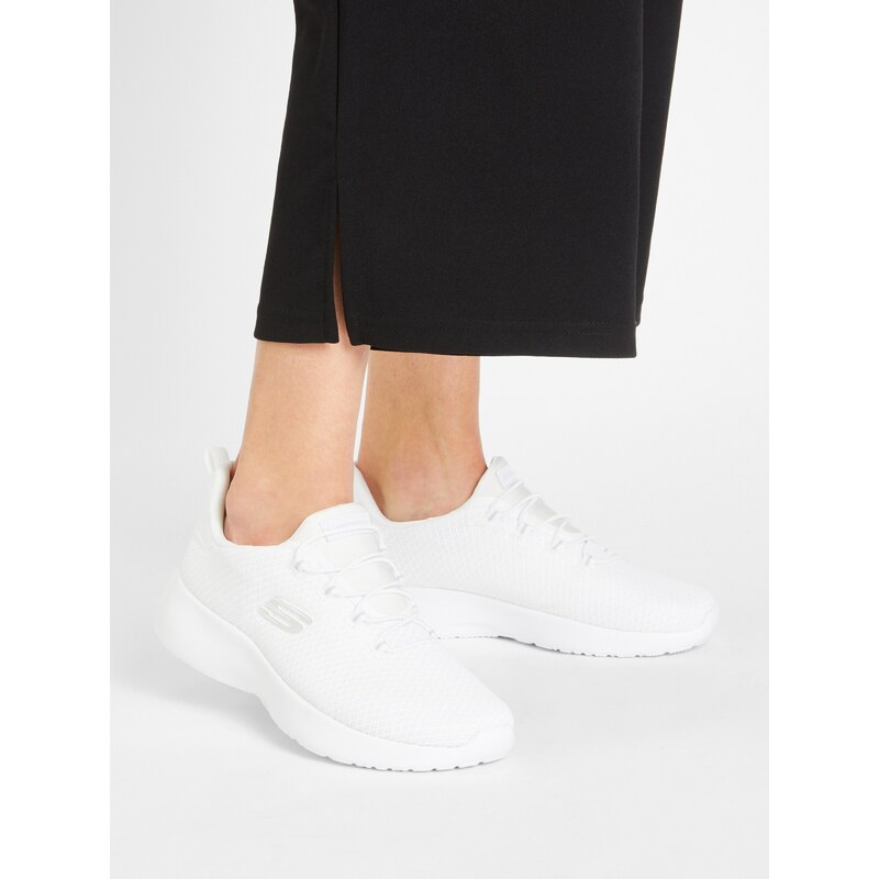SKECHERS Niske tenisice 'Dynamight' srebro / bijela