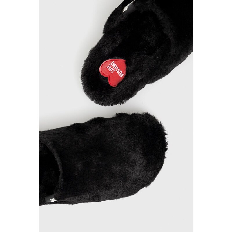 Kućne papuče Love Moschino boja: crna