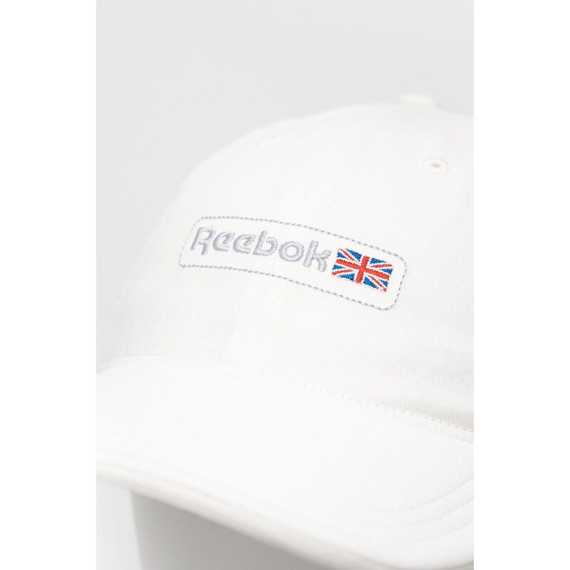 Kapa Reebok Classic boja: bijela, s aplikacijom