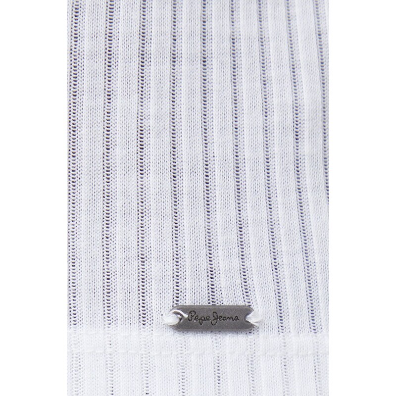 Majica dugih rukava Pepe Jeans za žene, boja: bijela, s dolčevitom