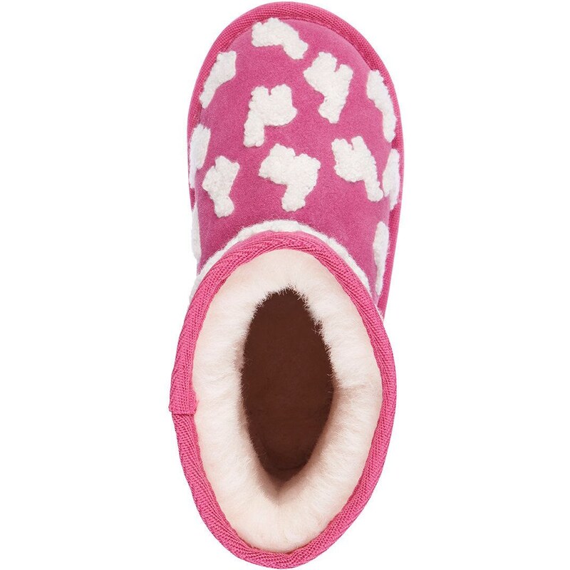 Dječje cipele za snijeg od brušene kože Emu Australia Wallaby Llama boja: ružičasta