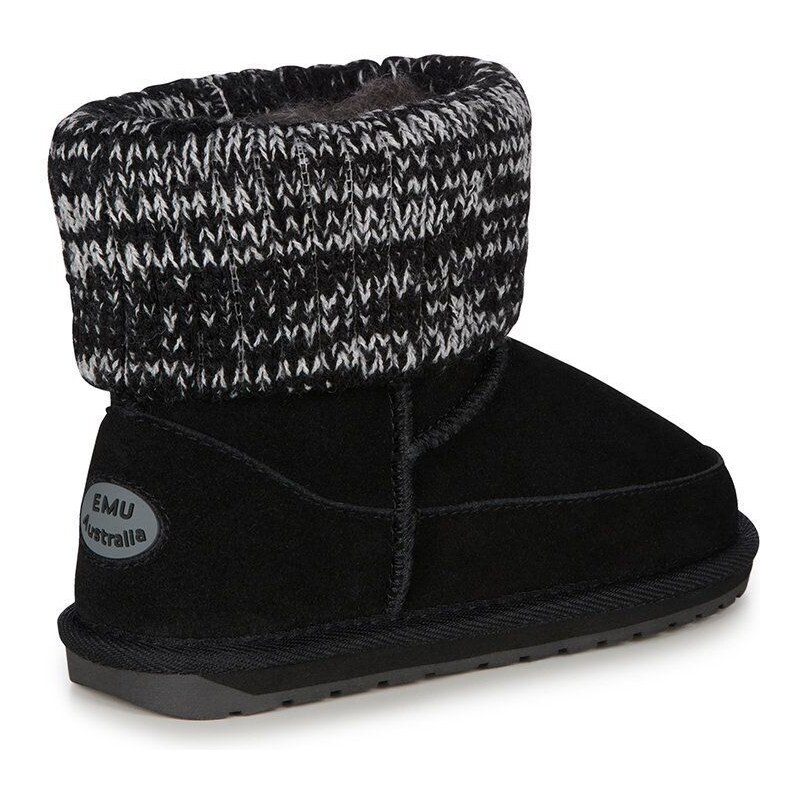 Dječje cipele za snijeg od brušene kože Emu Australia Eccles boja: crna