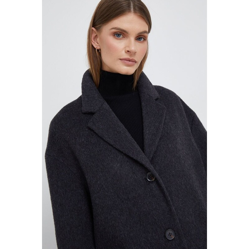 Vuneni kaput Calvin Klein boja: siva, za prijelazno razdoblje