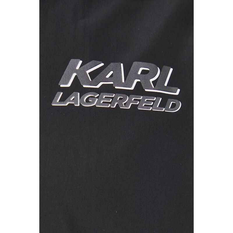 Jakna Karl Lagerfeld za muškarce, boja: crna, za prijelazno razdoblje