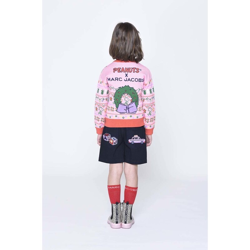 Dječji džemper Marc Jacobs boja: ružičasta,