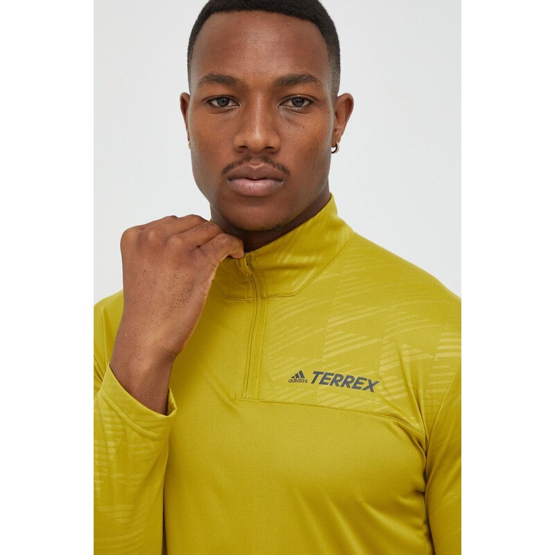 Sportska dukserica adidas TERREX Multi, za muškarce, boja: smeđa, glatki materijal