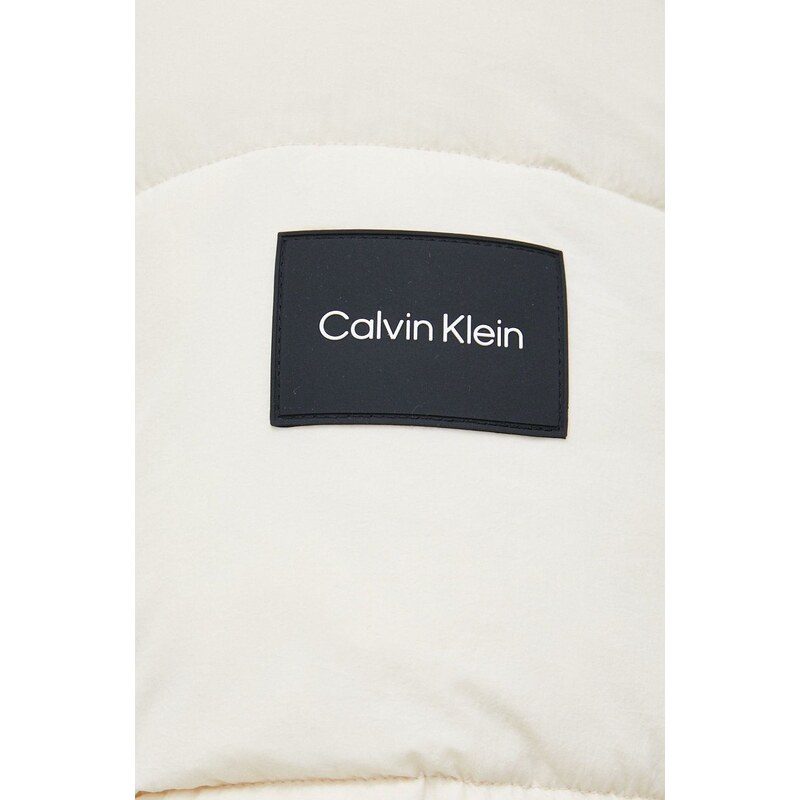 Jakna Calvin Klein za muškarce, boja: bež, za zimu