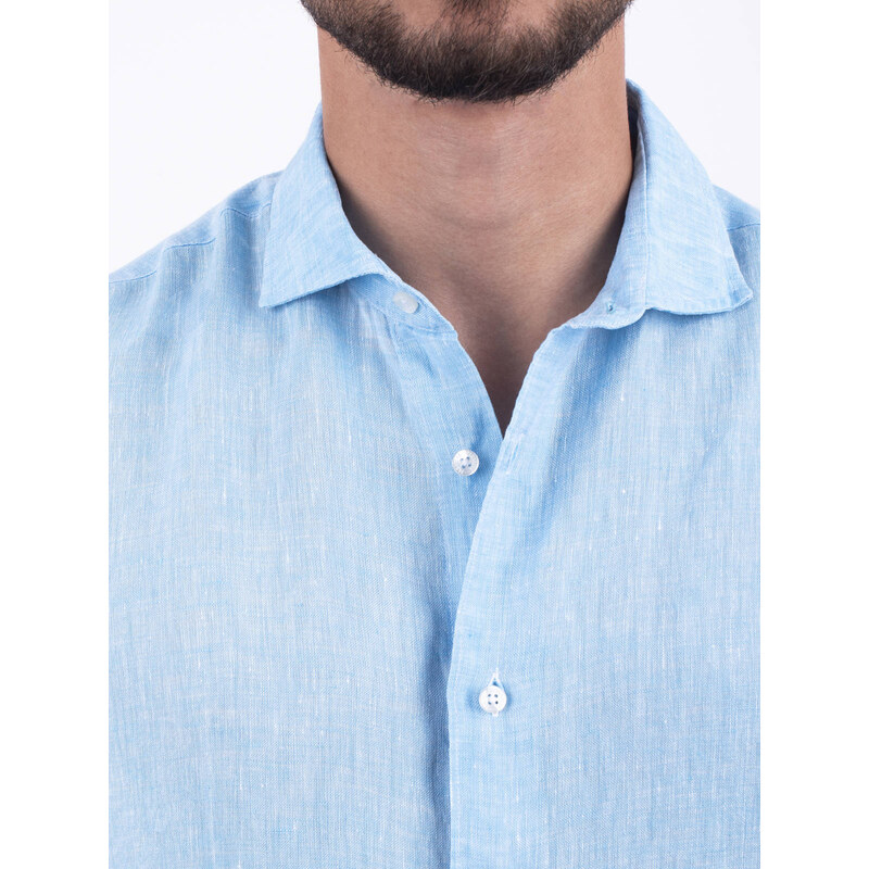 Panareha Men's Linen Shirt CANNES blue